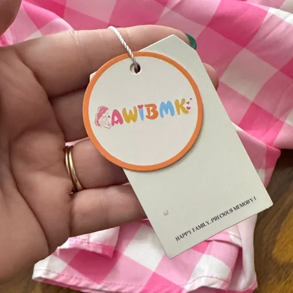 XXL Barbie dress Pink and White Checkered Dress so cute!!! - Picture 7 of 10